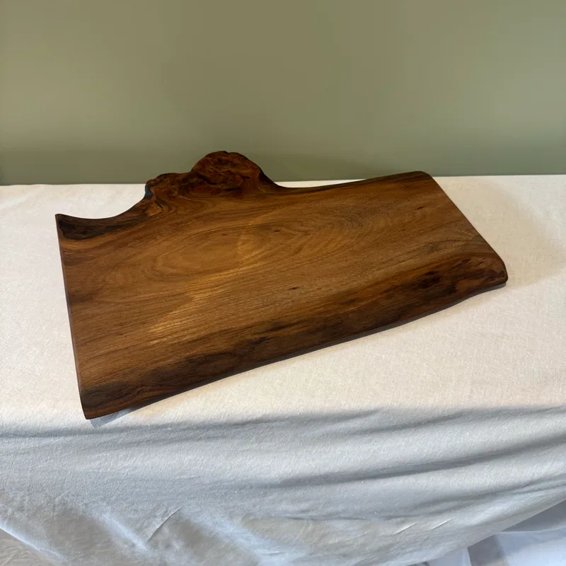Burl Elm Board on Feet, 400mm, from the other side