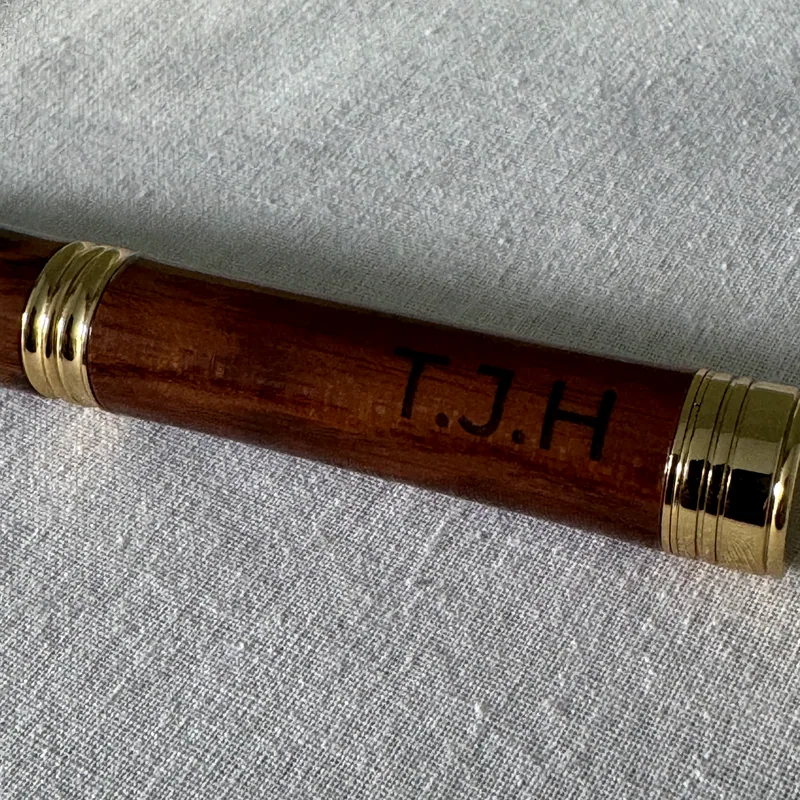 Initials engraved on the barrel