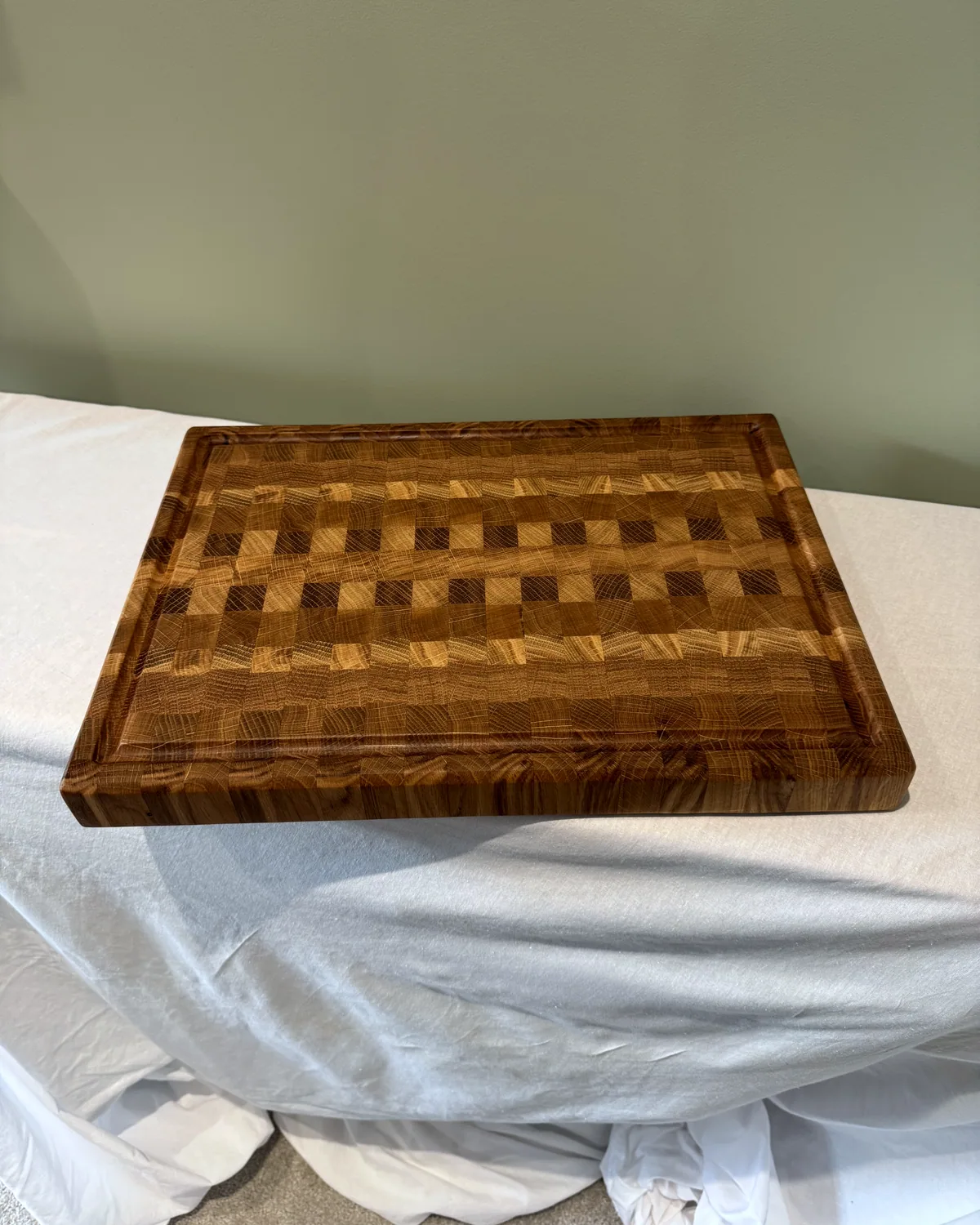 Oak End Grain Chopping Board, 418mm, main view