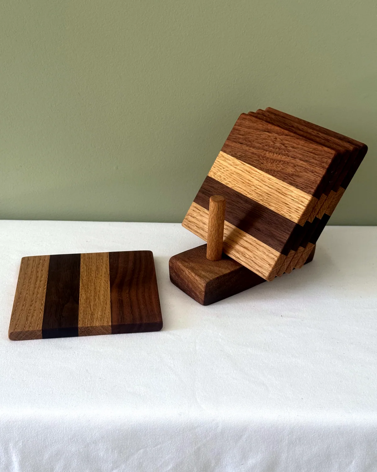 Oak and Walnut Coasters, main view