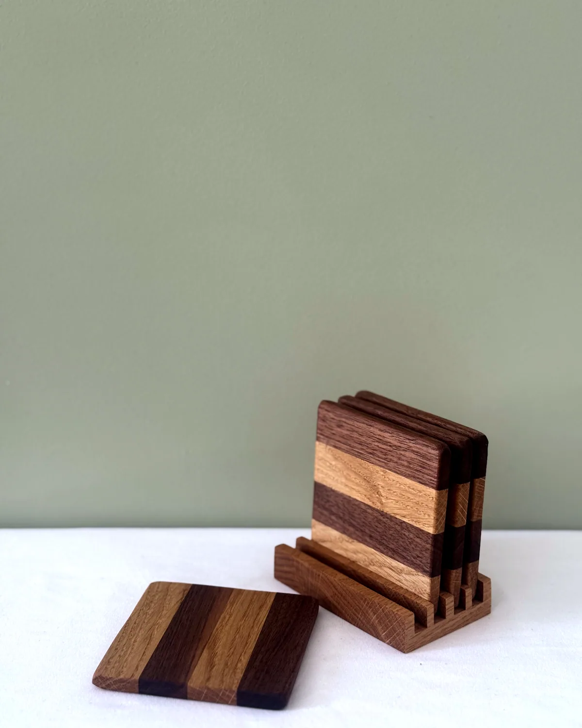 Oak and Walnut Coasters, main view