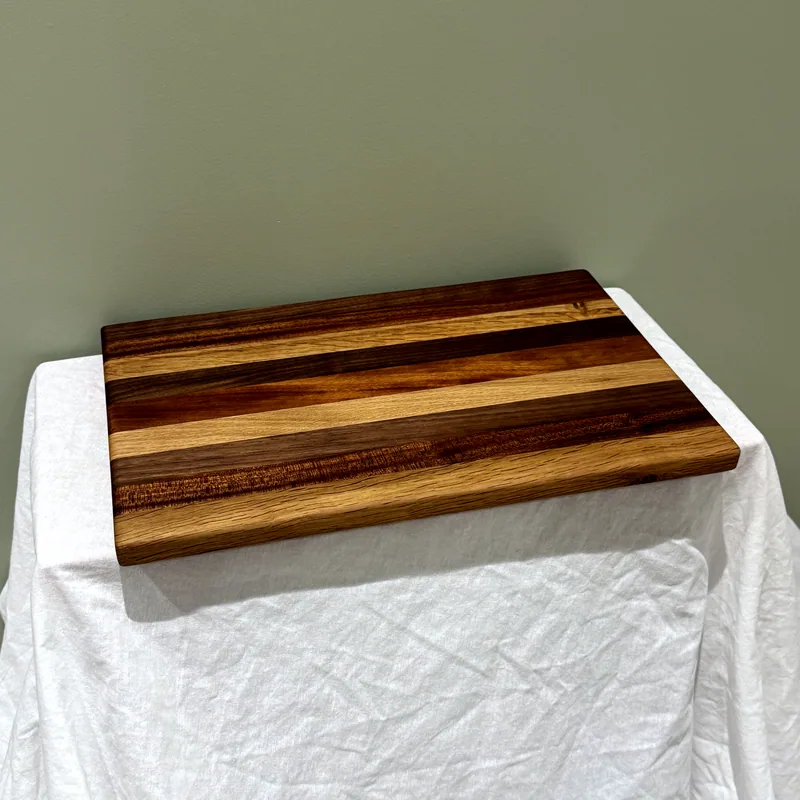 Striped Chopping Board, 410mm, angle view